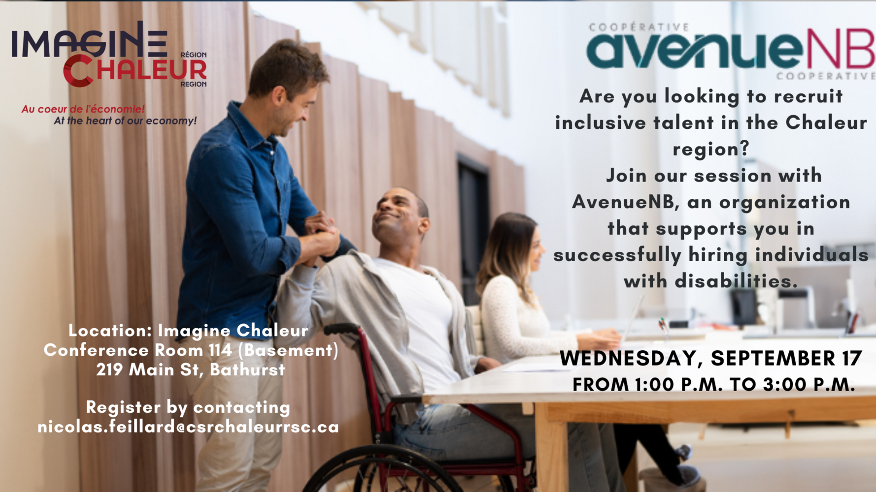 Are you looking to recruit inclusive talent in the Chaleur region?